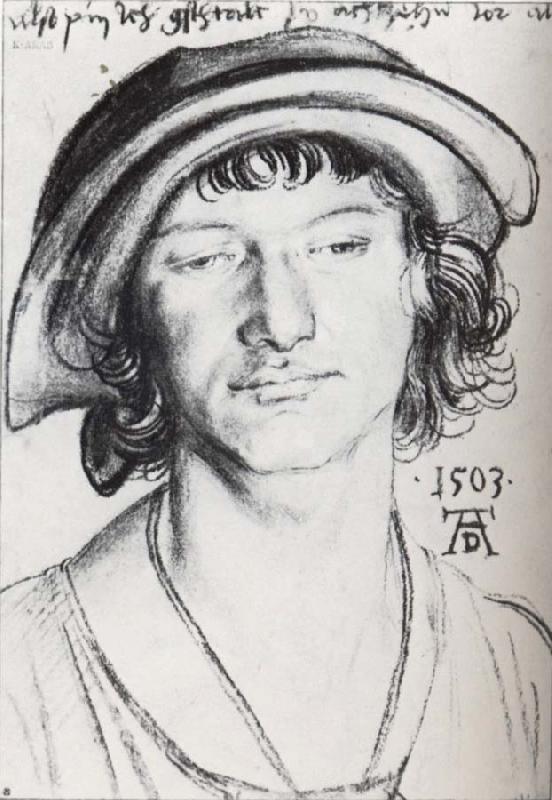 Albrecht Durer Young man with a cap oil painting image